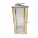 Wooden Lantern Brown with Metal Handle,Hurricane Lantern, Farmhouse Lantern for Party, Deck, 16'