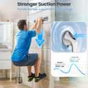 2 Pack 16 Inch Elderly Heavy Duty Shower Handle, Seniors Grab Bars for Bathtubs, Suction Cup Removable Handrails, Safety Bathroom Grip for Handicap (Light Gray)