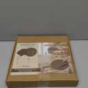 Touri Pottery Bats Set for Pottery Wheel, 1 Pack 12 Round Outer Bat & 6 Pack 7 Square Inner Bats Included, Ceramic Tools for Pottery, Brown