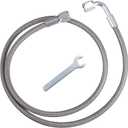 X AUTOHAUX 4AN Turbo Oil Feed Line 36" Turbo Feed Line Length Stainless Steel Braided AN4 90 Degree Straight Hose End Remote Turbocharger Oil Drain Return Line Kit
