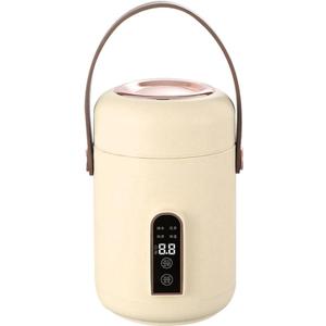 Small Rice Cooker, Efficient Heating Easy to Use Electric Stewpot Multifunction for Dorm for Home (Beige)