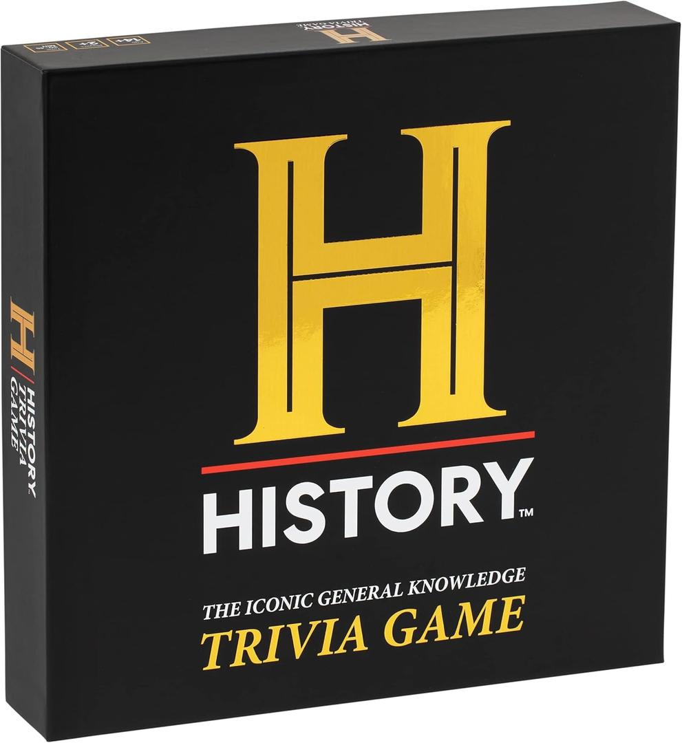 HISTORY Channel Trivia Game - 2000+ General Knowledge Questions - Christmas Stocking Stuffers Gift for Adults, Family in The Pursuit of Trivial Knowledge - Super Trivia for Board & Card Games Night