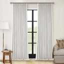 Off White Pinch Pleated 100% Blackout Curtains 102 Inches Long Linen Blend Window Curtains 102 Inch for Bedroom Living Room Darkening Thermal Insulated Back Tab Pinch Pleat Dual Layer Drapes Ivory