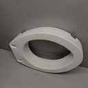 Compass Raised Toilet Seat with Arms, Elongated Toilets, 3.5 Inch High, Elevated Toilet Riser with Removable Padded Handles, Easy On and Off, Support 250 lbs, White