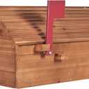 Cedar Mailboxes Outside,Mailboxes for House Outside Decorative,Outdoor Custom Mailbox Wood Roof for Envelope, Mail, Postcards, Books, Garden Yard Storage Box School Library