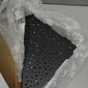 Black 10’’ Corner Shower Shelf 2 Pack, Triangular Shower Corner Shelves 304 Stainless Steel Bathroom Shower Shelf for Tiled Wall, No Drilling Needed Matte Black