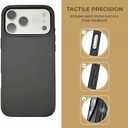 Leather Phone Case for iPhone 17 Pro Max,Magnetic Attraction,Camera Protection,Slim Wireless Charging Phone Case 6.9inch (Black)