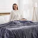 Queen Size Heated Blanket Electric Blanket 84''X90''-Ultra Soft Plush Premium Flannel, Double Controllers Heated Blanket with 5 Heat Settings & 10 Hours Auto-Off for Grandma Gifts(Lavender)
