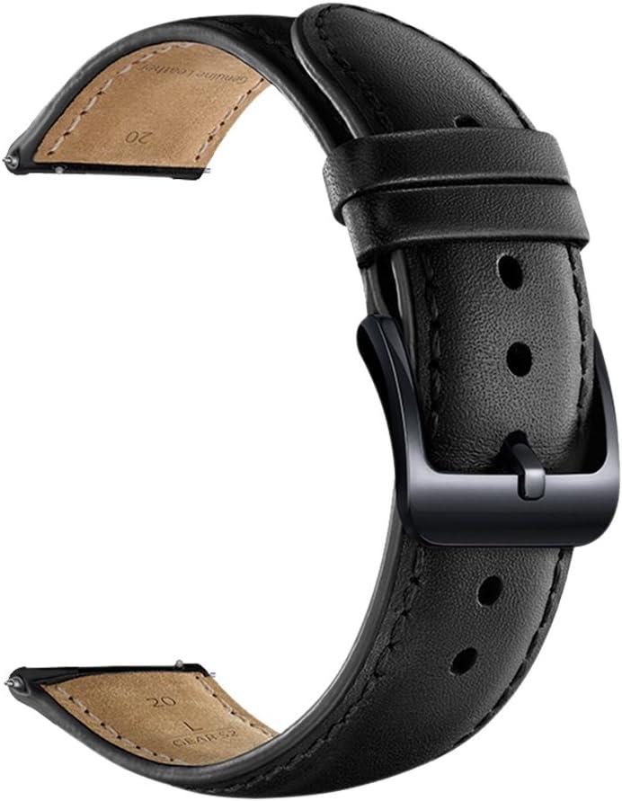 20mm Watch Band,Vintage Leather Watch Strap 10 Colors Watch Band,Quick Release Leather Watch Band,Classic Genuine Leather Wristband for Men Women Samsung Replacement Band