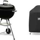 Weber 18" Original Kettle Charcoal Grill with Cover, Portable, Black