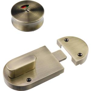 Vacant Occupied Bathroom Lock,Indicator Door Lock Indicating DeadBolt for Bathroom WC Public Restroom Toilet Privacy Bolt Door Lock, Bronze