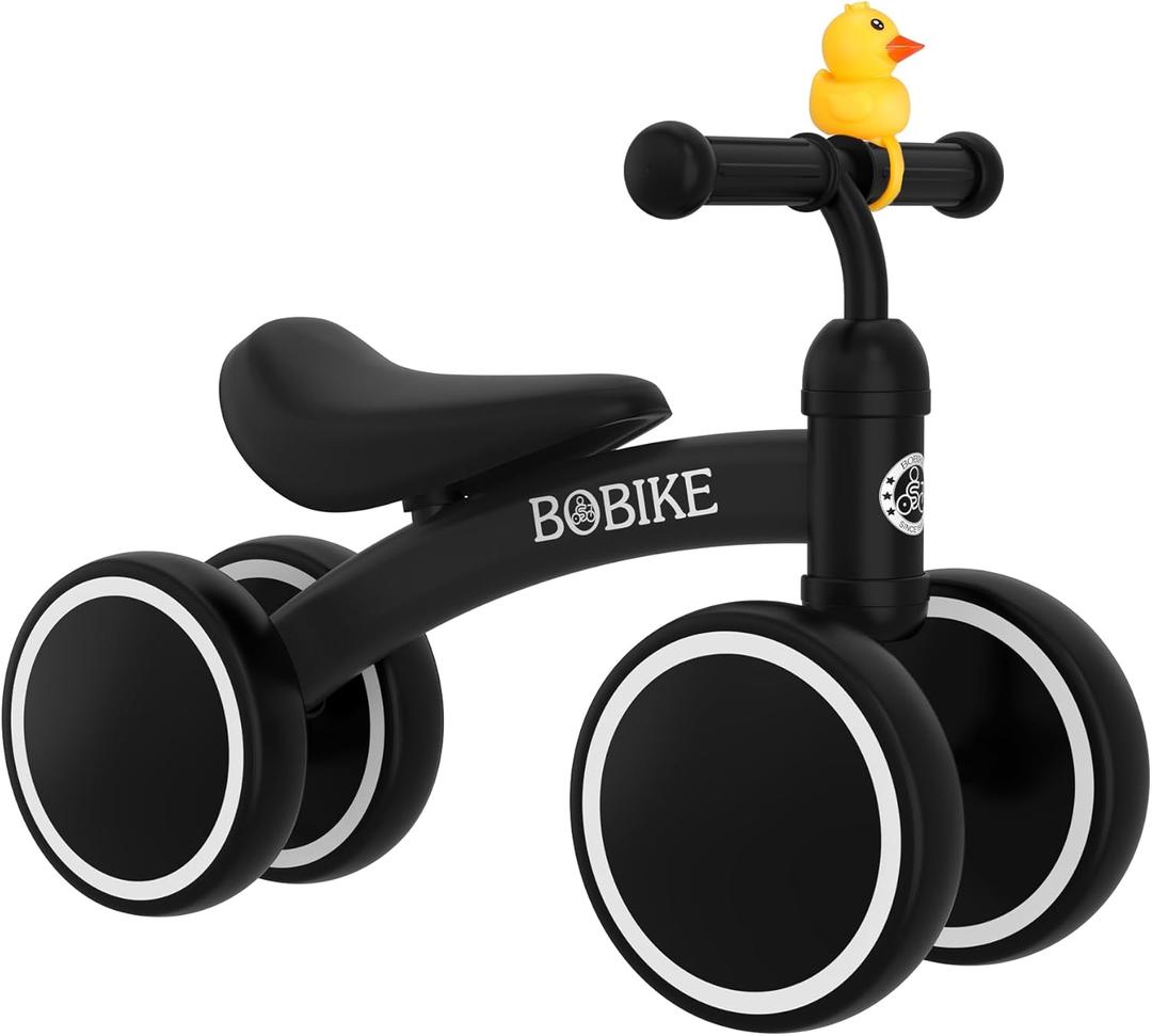 Baby Balance Bike Toys for 12-36 Months Boys Grils Baby Bike Kids Toy Toddler Bike No Pedal Best First Birthday Gifts Children Walker Infant 4 Wheels Bicycle Tarining Bike (Black)