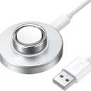 Compatible with Ora Ring Gen 4 Charger (Size 8), Fast and Safe Charging Dock with USBC Cable, Silicone AntiSlip Base Design, Essential for Ora Ring 4 Users (Silver)