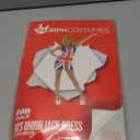 fun shack Womens Union Jack Dress Costume - 90s Popstar British Flag Halloween Outfit for Adults (Small)