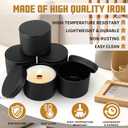 24-Pack 8oz Candle Tins with Lids, Metal Candle Jars for Candle Making, Bulk Empty Containers for Beginners & DIY Storage -Black