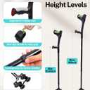Folding Forearm Crutches for Adults, Adjustable Elbow Crutches with Quad Tip