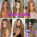 1b/27 Bundles Human Hair Ombre Blonde Deep Wave Bundles Mixed Length 10 12 14 Inch Double Weft Unprocessed Brazilian Virgin Hair Two Tone Black to Blonde