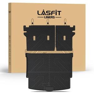 LASFIT Cargo Mat & Backrest Mats for Nissan Rogue 2026 2025 2024 2023 2022 2021, All Weather TPE Custom Fit Car Trunk Mats Cargo Liners Accessories, Black