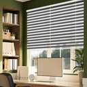UKFGXWER Cordless Zebra Blinds for Indoor Windows,61" W x 72" H,Grey