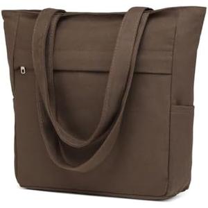 Afashor Women's Vintage Canvas Tote Bag Casual Hobo Shoulder Satchel Large Capacity Handbag (Coffee)
