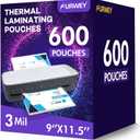 600 Pack Laminating Sheets, 3 Mil, 9 x 11.5 Inches Thermal Laminating Pouches Lamination Sheet Paper for Laminator, Clear, Letter Size, Office and School Supplies