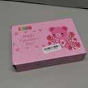 Valentines Day Cards for Kids School, 24 Pcs Ice Cube Shaped Squeeze Balls with Cards, Stress Relief Fidget Toys in 6 Glitter Colors, Ideal for Classroom Exchange Prizes, Valentines Party Favors