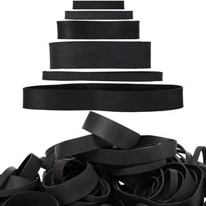 65Pcs Rubber Bands Assorted Sizes Black 6 sizes 1.5in 2in size 82 size#94 size 64 size 105 Mixed wide Elastic Bands for for Survival Office Supply Tactical Rubber Bands