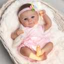 SCOM Reborn Baby Doll Girl - 18 Inch Lifelike Newborn with Realistic Details, Real Life Baby with Soft Weighted Body, Gift-Ready for Girls Ages 3+