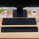 Wooden Keyboard Wrist Rest,Ergonomic Design for Mechanical Gaming Wooden Wrist Rest,Comfortable Typing Pain Relief,Black Solid Wood Non-Slip (17.3INCH(440MM))