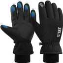 Waterproof Winter Ski GlovesWarm Snowboarding Glove for Men and Women Workout with Touchscreen Fingers (Small, Black)