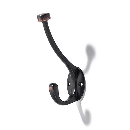 khtumeware The 3 Pack 5-1/2 inch Oil Rubbed Bronze Coat Hook Venetian mudroom Hooks is Suitable for bathrooms, Behind Doors, bedrooms, and is a Towel Robe Hooks for Both Household and Commercial use