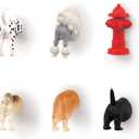 Kikkerland Dog Butt Magnet Set of Six  Fun Decor for Home, Office, & Classroom  Gifts for Holidays & Events