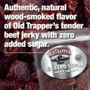 Old Trapper Zero Sugar Beef Jerky, Eight-Ounce Individual Package, Natural Wood Smoked Keto-Friendly Snack, 14 Grams of Protein, 70 Calories, and Zero Sugar Per Serving (Pack of One)