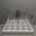18 Pcs Hurricane Candle Holder Sleeve, H:16" D:3" Bottomless Glass Cylinder Candleholder Tall Clear Glass Cylinder Open Both Ends, Chimney Tube Cover, Open Ended Candle Shade