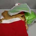 Christmas Costume for Men Adult Santa Claus Suit 7PCS Green Furry Monster Deluxe Xmas Halloween Cosplay Outfit (Small, Red)