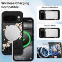 OOK Magnetic Case Fit for Google Pixel 10 Pro 6.3 Inch, White Floral | Wireless Charging Compatible, Soft TPU and Hard PC, Anti-Scratch Shockproof Protection Phone Cover for Women