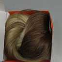 JQM Hair Toppers for Women, 18 Inch Long Hair Pieces for Women with Thinning Hair, 360 3D Clip in Blunt Wispy Bangs (Ombre Dark Root to Blonde)