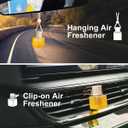 2 x 3 Pack Car Air Fresheners Fruit-Citrus-Linen, Hanging and Vent Clips 2 in 1 Long Lasting Freshener for Car And Women, car accessories