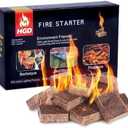 HGD Fire Starter, Mini Natural Fire Starters for Campfires, BBQ Grill, Charcoal Chimney, Outdoor Pit, Indoor Fireplace, Wood Stove - Water Resistant Firestarter Sticks - Camping Accessories Essentials, 32 PCS