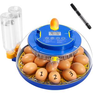18 Egg Incubators for Hatching Eggs360Airflow Circulation System Incubator with Automatic Egg Turner and Humidity ControlIncubator for Chicken Eggs for Hatching Chicken Duck Goose Quail Turkey