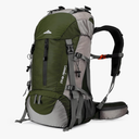 Loowoko 50L Hiking Backpack, Waterproof Camping Essentials Bag with Rain Cover, 45+5 Liter Lightweight Backpacking Back Pack