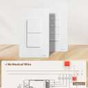 MOES Smart Double Light Switches, WiFi 2 Gang Single Pole Switch, No Netural Wire No Hub Required, 2.4GHz Switch Combo Compatible with Alexa Google Assistant