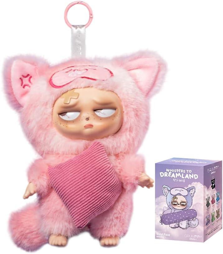 CALEMBOU Plush Blind Box, Cute Grumpipi Whispers to Dreamland Series Soft Stuffed Keychain, Kawaii Mystery Vinyl Bag Charms Collectible for Birthday Christmas