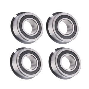 Donepart Bearings 1Inch (25.4MM) ID x 2Inch (50.8MM) OD x Width (14.288MM), Deep Groove Ball Bearings with Snap Ring, Garage Door Torsion Spring Center Bearings for Industrial Applications (4-Pack)