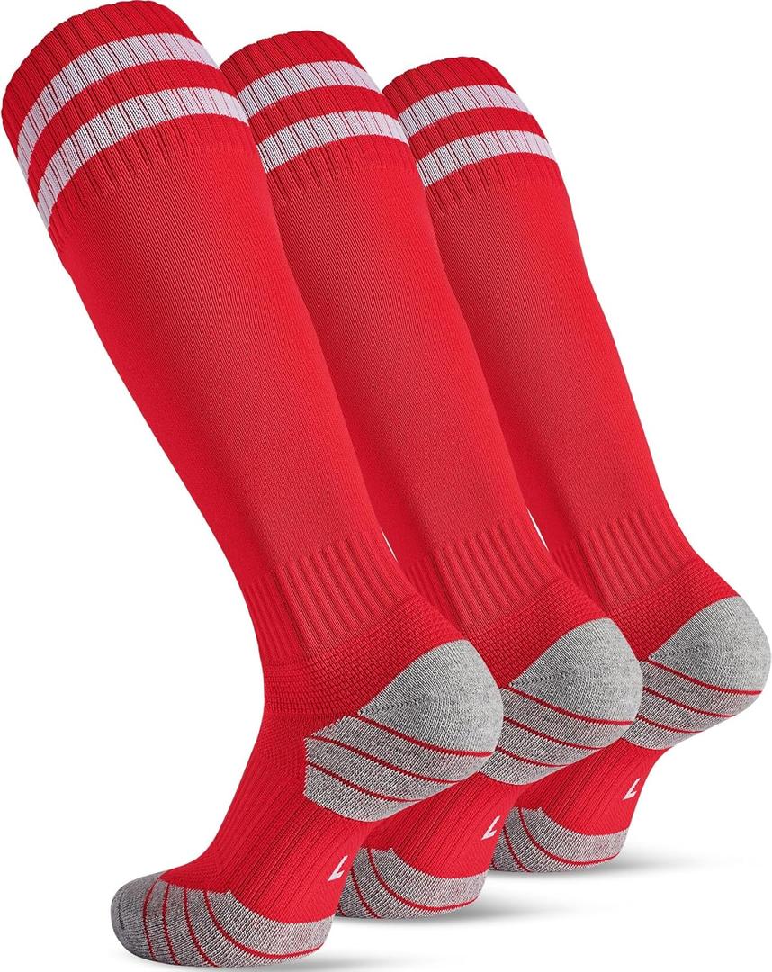 CWVLC Soccer Socks for Kids Youth Adult, Cotton Football Softball Baseball Socks