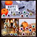 Nuanchu 20 Pcs Halloween Eyeball Candles Scary Round Eyeball Burning Candle Home Table Decor for Halloween Party Decorations