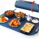 Food Warming Mat, Voriah Electric Warming Tray, Warming Mat for Food, Heating Mat for Food with 8 Adjustable Temperature 8 Hours Timing, Versatile Food Warmers for Parties Buffets,Chafing Dishes (Dark Blue)