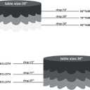 Fokitut 2 Pack Waterproof Round Tablecloth, 60 Inch, Stain Resistant and Wrinkle Polyester Table Cloth, Fabric Table Cover for Kitchen Dining, Wedding, Party, Holiday Dinner-Red