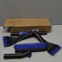 34" Extendable Ice Scrapers for Car Windshield 2-in-1 Snow Brush for Car Snow Scraper for Car Snow Scraper and Drush with Ergonomic Foam Grip for Cars, Trucks, SUVs with 360 Pivoting Brush Head Blue