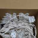 Meonum Twinkling Christmas Snowflake Lights with 6 Drops, 8.8FT 14 of 100 Random Twinkling Mini Bulbs Icicle Lights, Snowflake Christmas Decorations Outdoor for House(Warm White,2 Set)